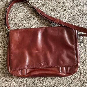 Fossil Leather messenger bag